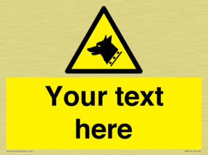 Custom Warning: Guard dog